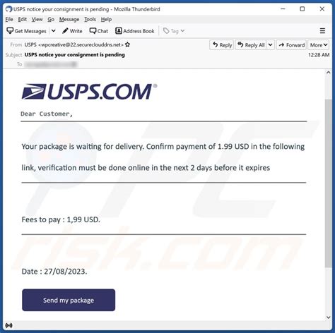 is your test package spam|package delivery scam email.